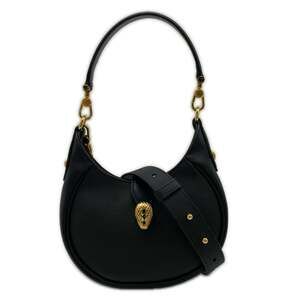 BVLGARI Serpenti Ellipse Small 2-Way Bag 292051, Black Leather, Women's